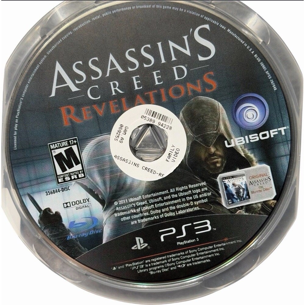Assassin’s Creed Revelations PS3 PlayStation 3 Ubisoft Disc Only Tested